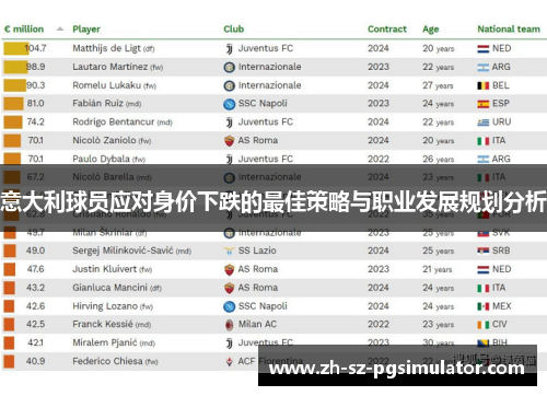意大利球员应对身价下跌的最佳策略与职业发展规划分析
