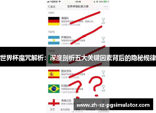 世界杯魔咒解析：深度剖析五大关键因素背后的隐秘规律