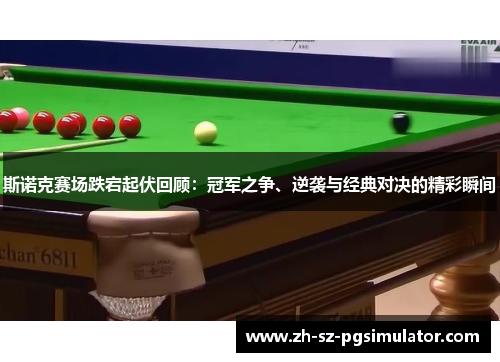 斯诺克赛场跌宕起伏回顾：冠军之争、逆袭与经典对决的精彩瞬间